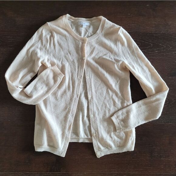 GAP Wool Blend Classic Button Front Sweater Cardigan Crew Neck XS - Picture 6 of 6